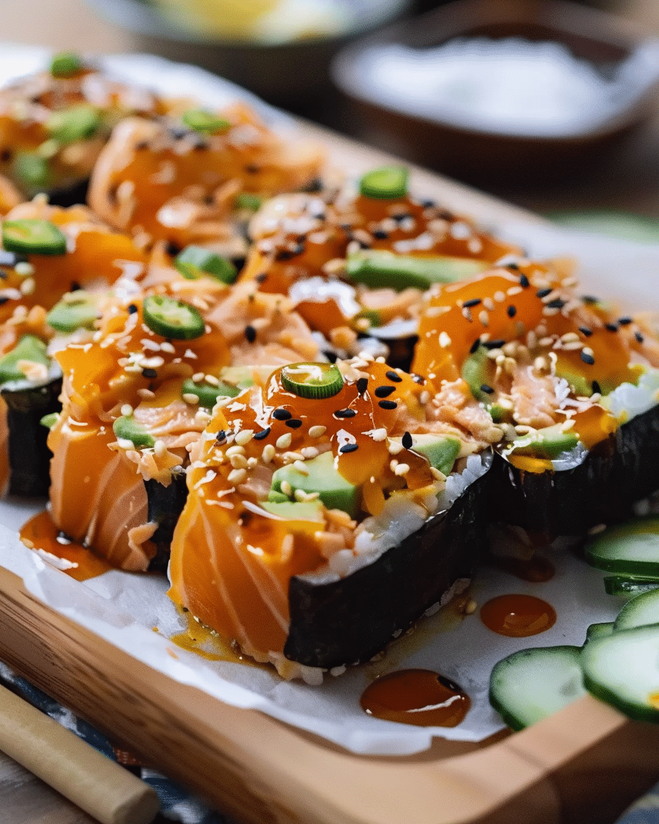 Spicy Salmon Sushi Bake