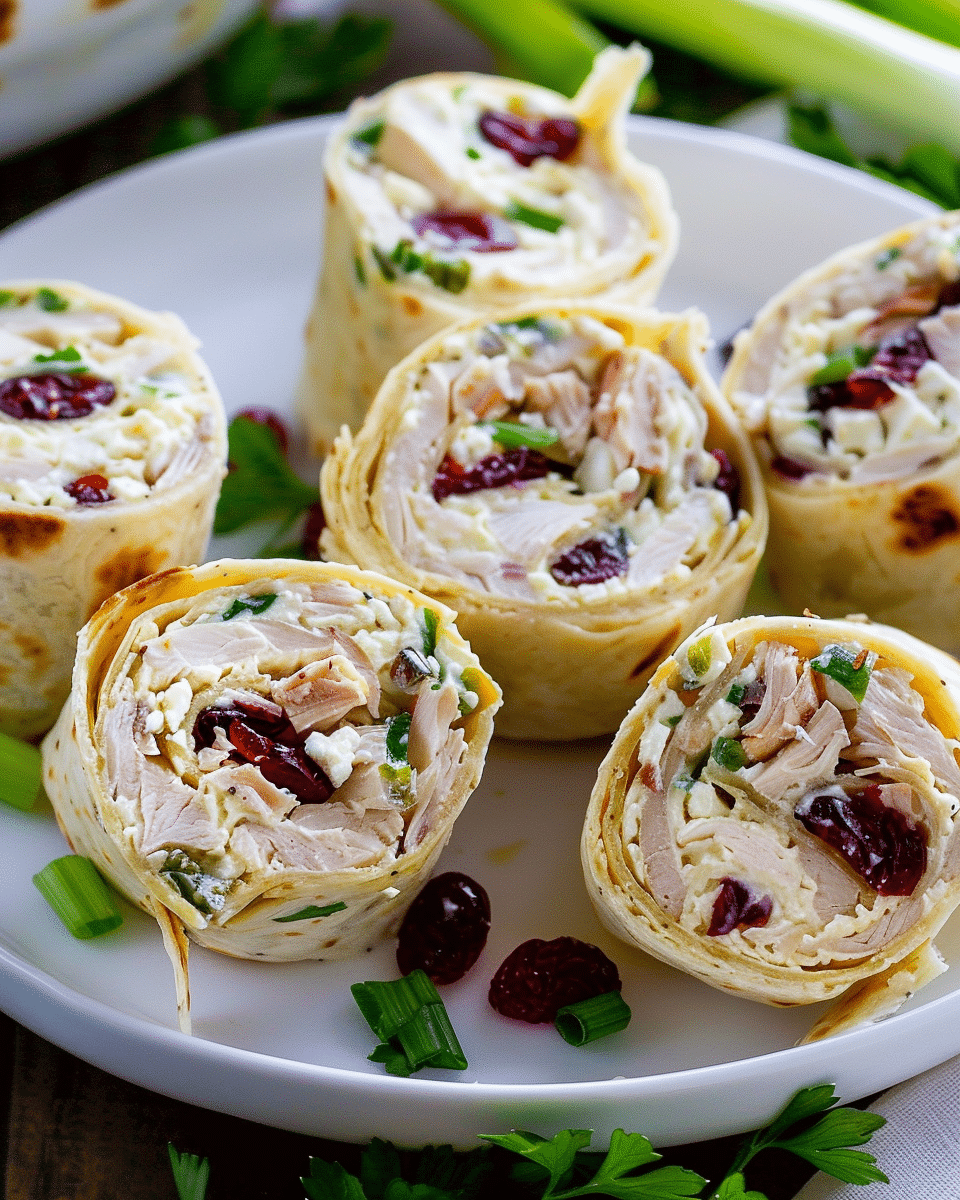 Chicken Cranberry Pinwheels