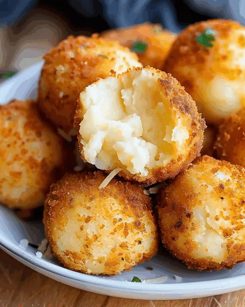 Air Fryer Cheesy Mashed Potato Balls