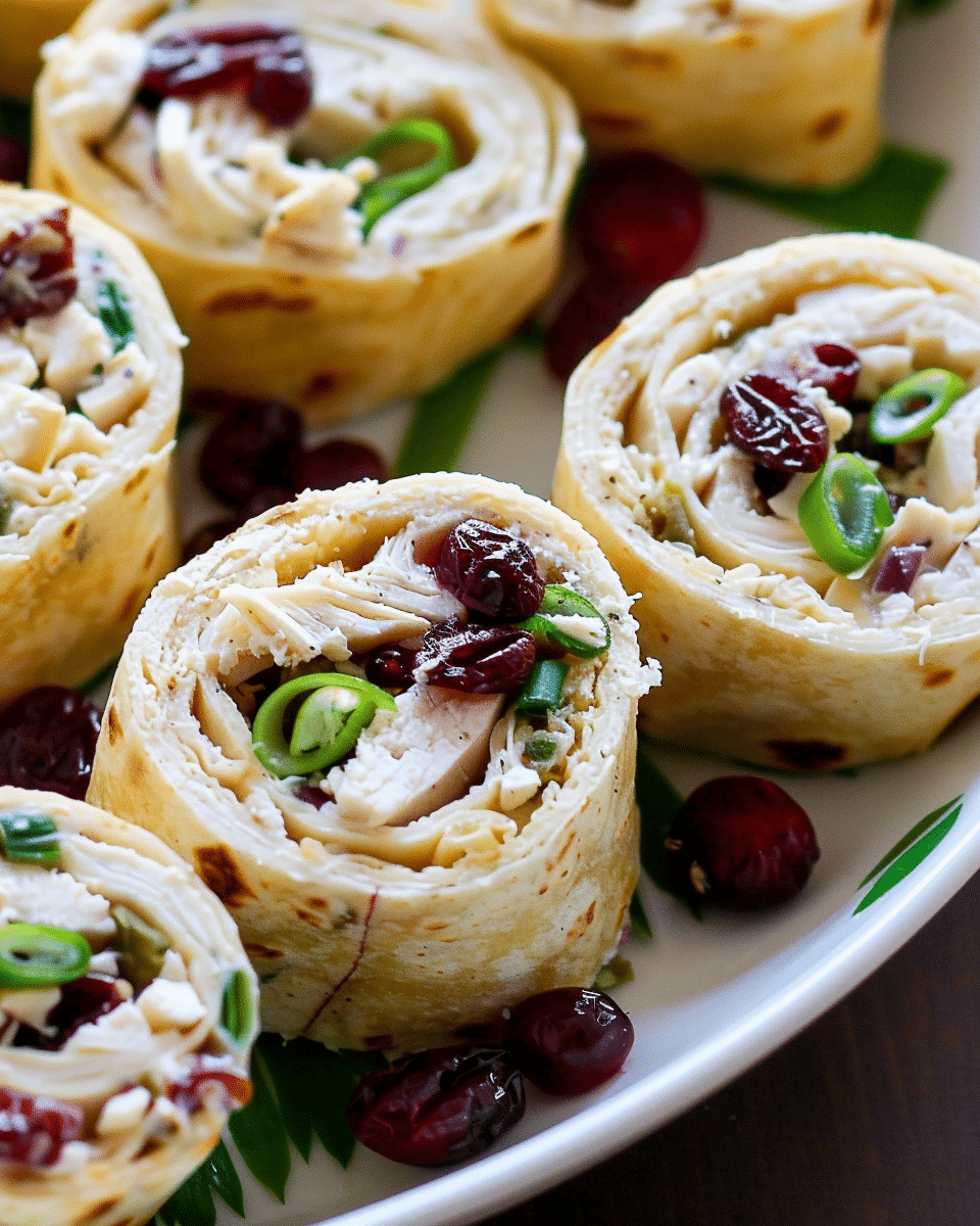 Chicken Cranberry Pinwheels