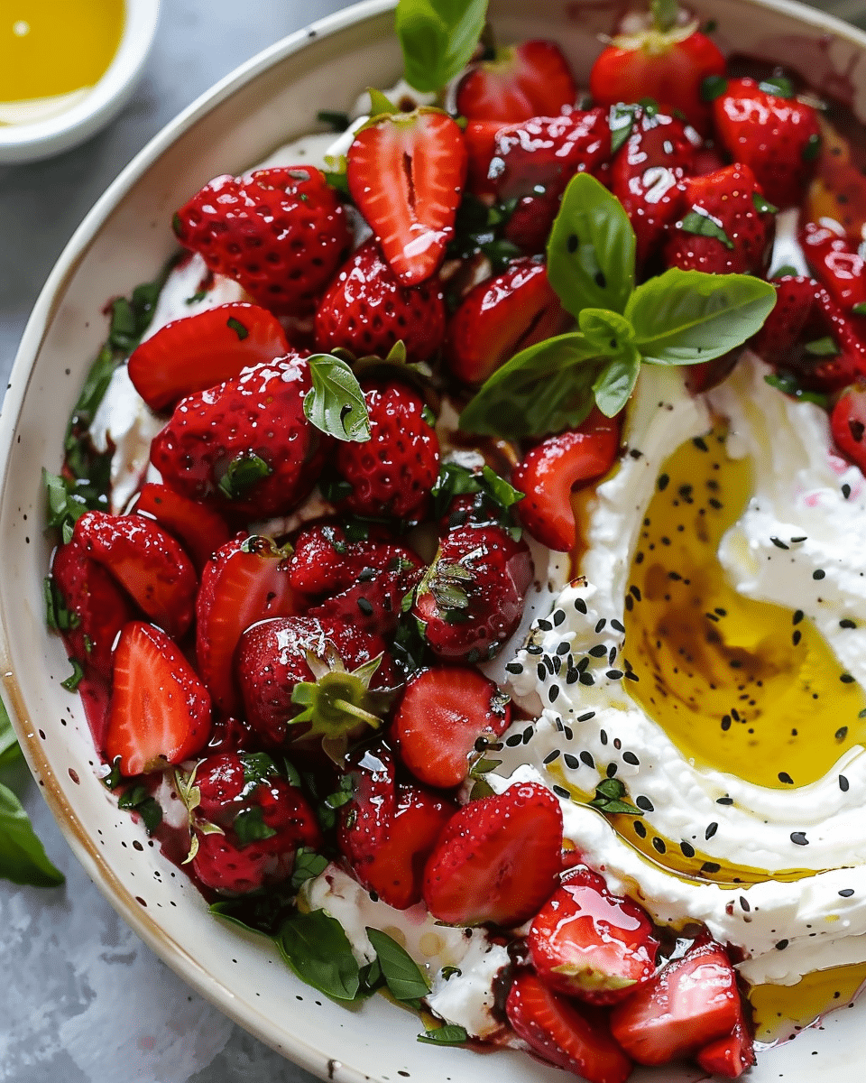 Whipped Feta with Roasted Strawberries