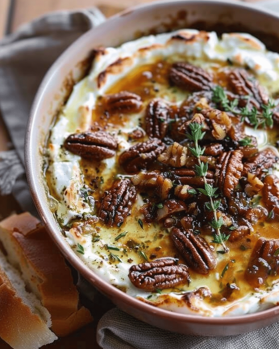 Baked Feta Dip with Fig Jam and Pecans