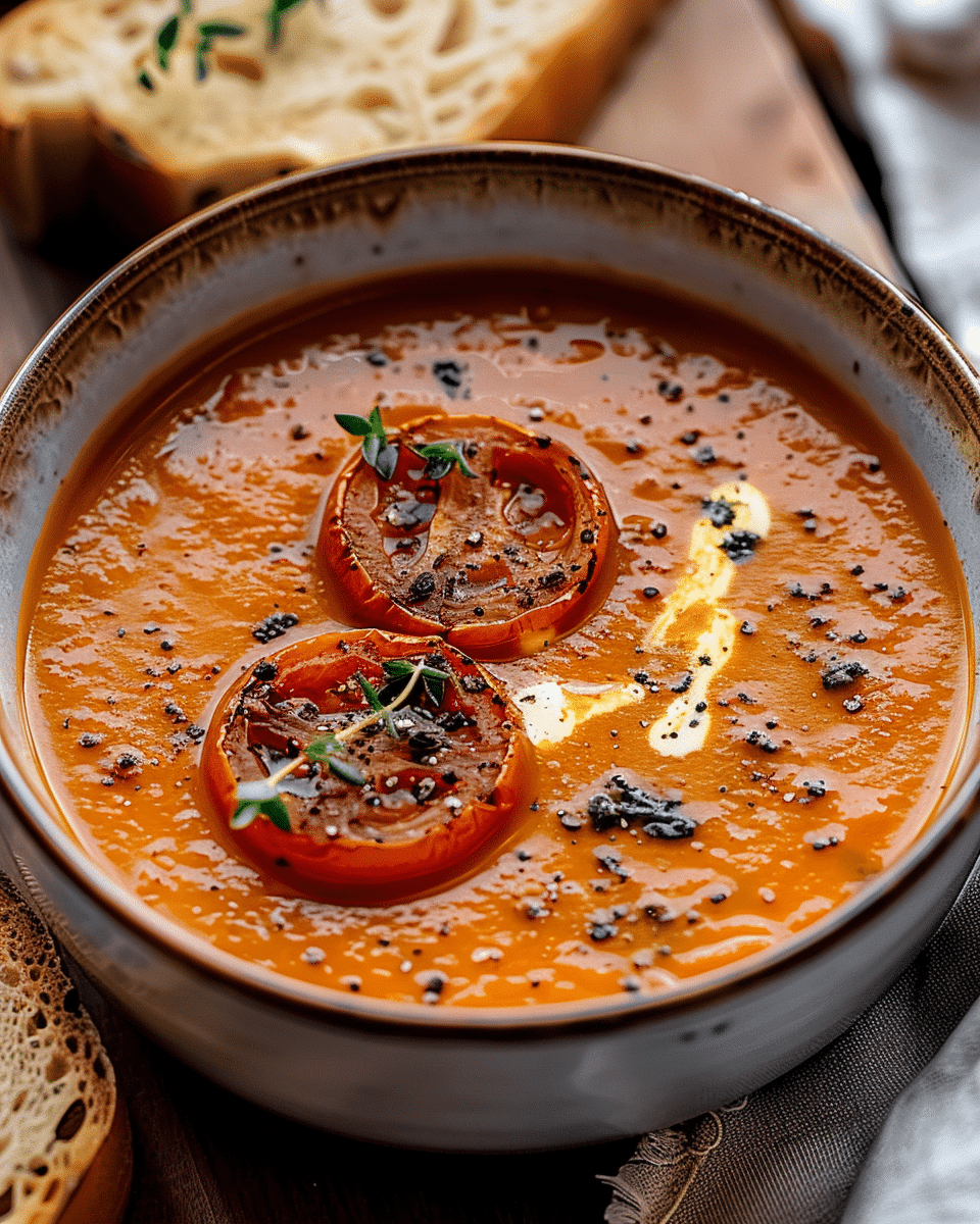 Creamy Roasted Garlic Tomato Soup