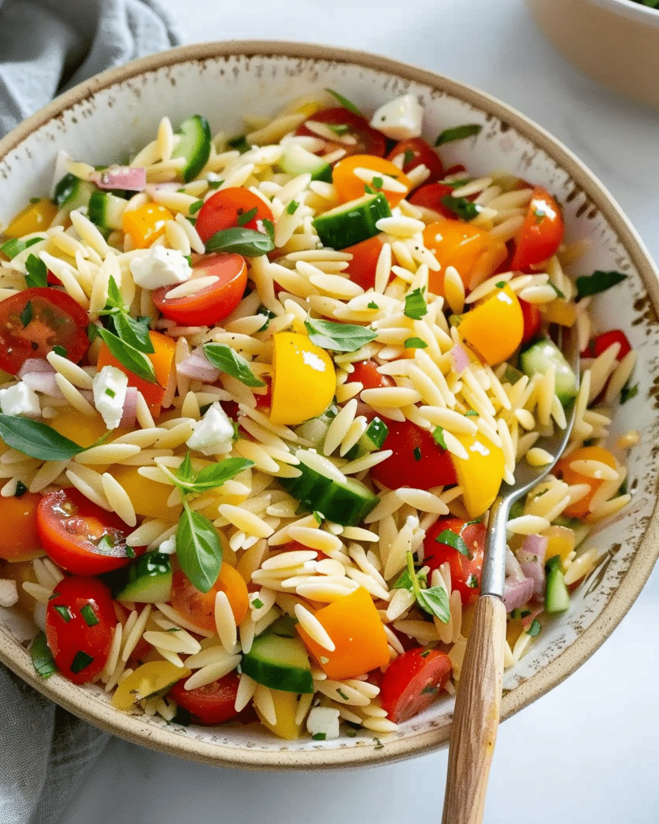 Rainbow Orzo Salad
