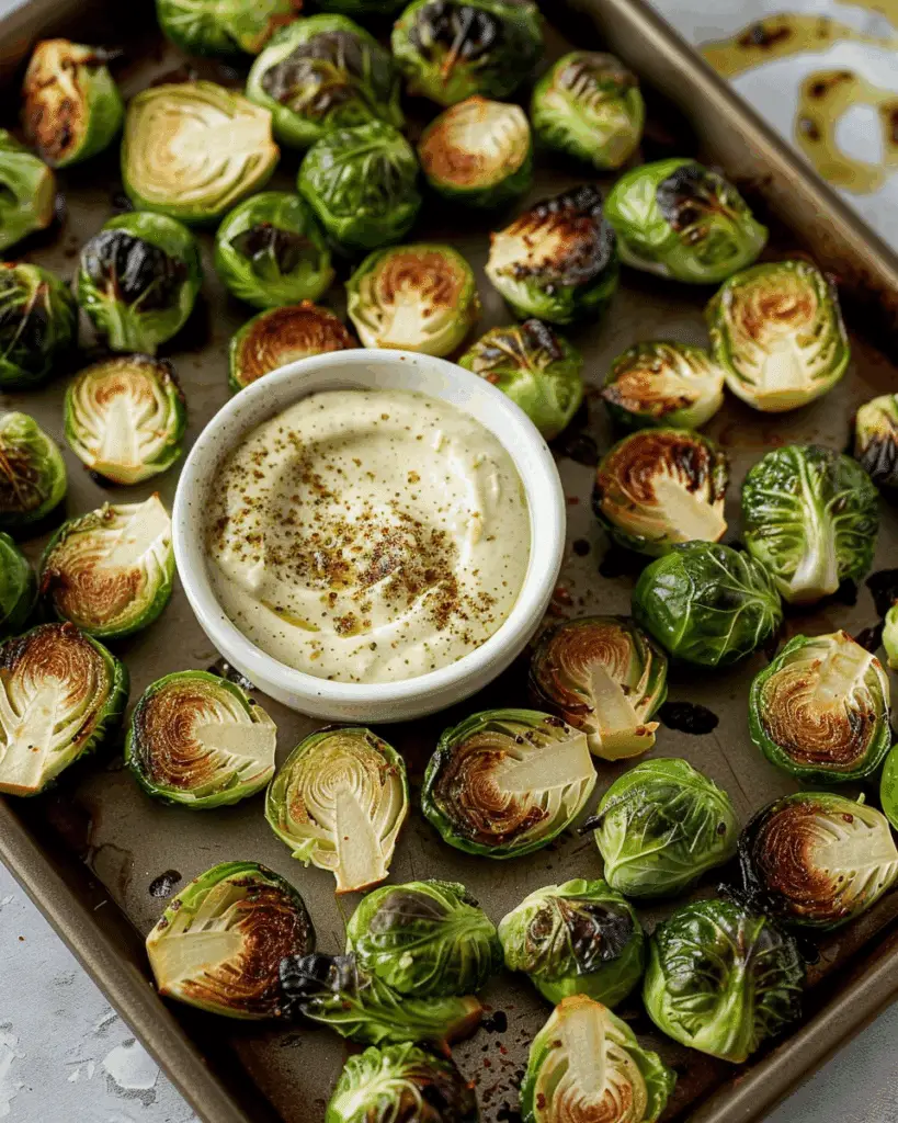 Crispy Brussel Sprouts with Dijon Aioli