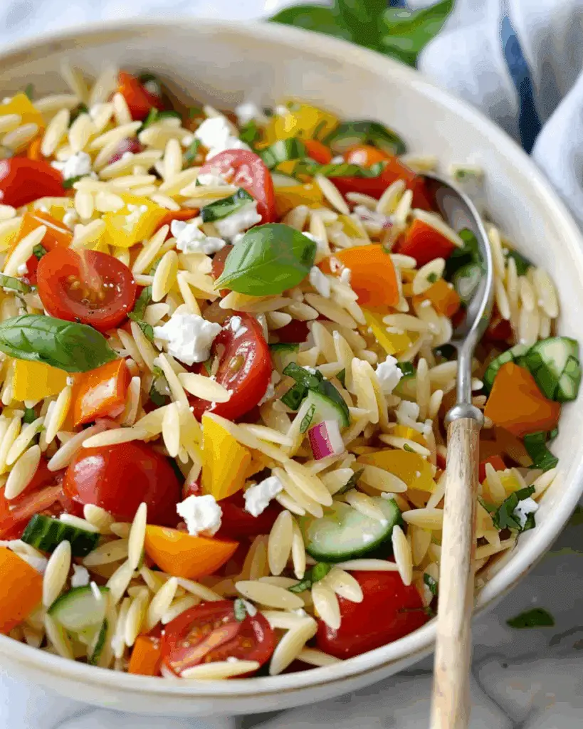 Rainbow Orzo Salad
