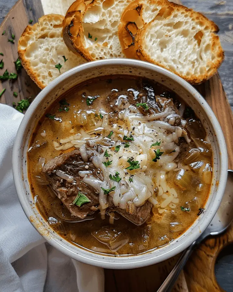 French Onion Beef Short Rib Soup