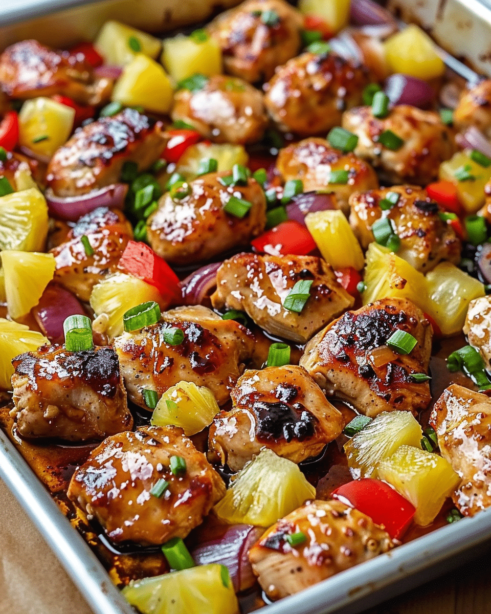 Hawaiian Chicken Sheet Pan