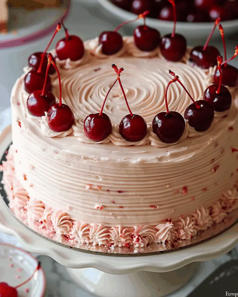 Vintage Maraschino Cherry Cake