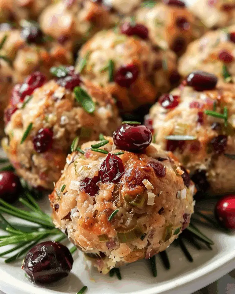 Cranberry Turkey Stuffing Balls