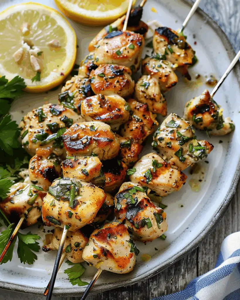 Easy Herby Lemon Chicken Skewers
