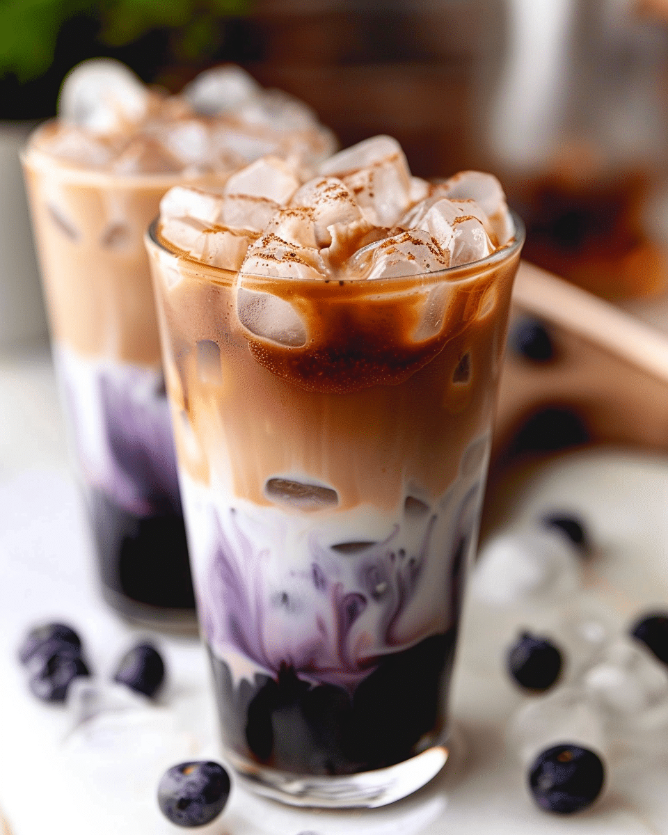 Iced Blueberry Latte