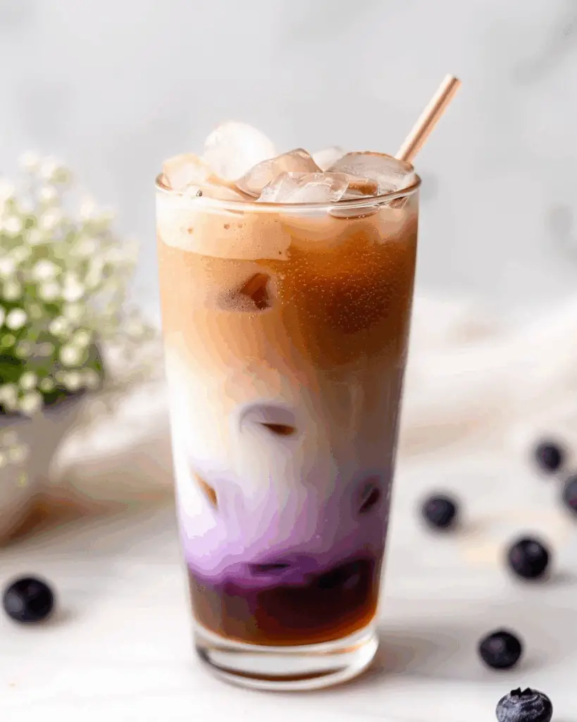 Iced Blueberry Latte