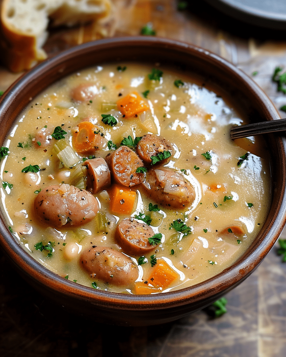 Creamy Bean Soup With Sausage