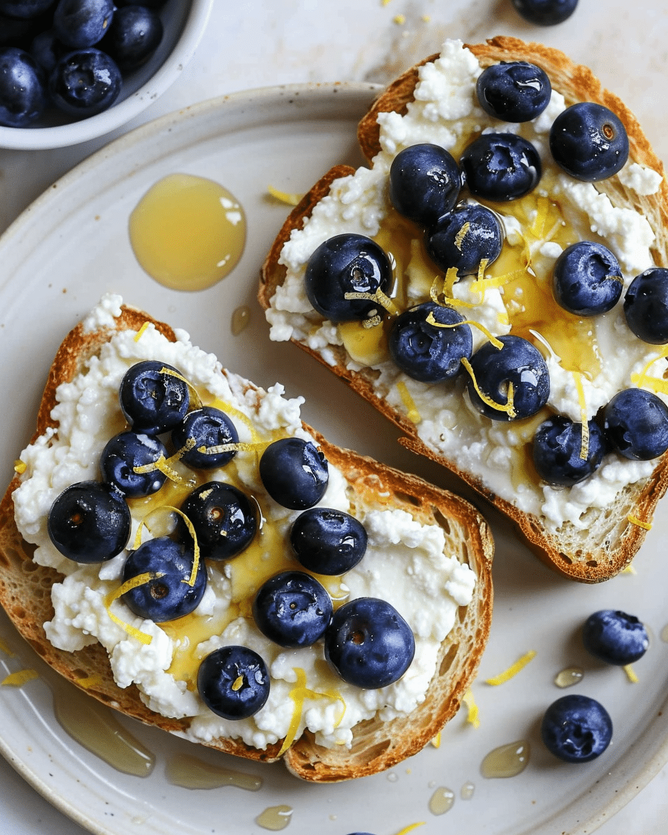 Lemon Blueberry Ricotta Toast