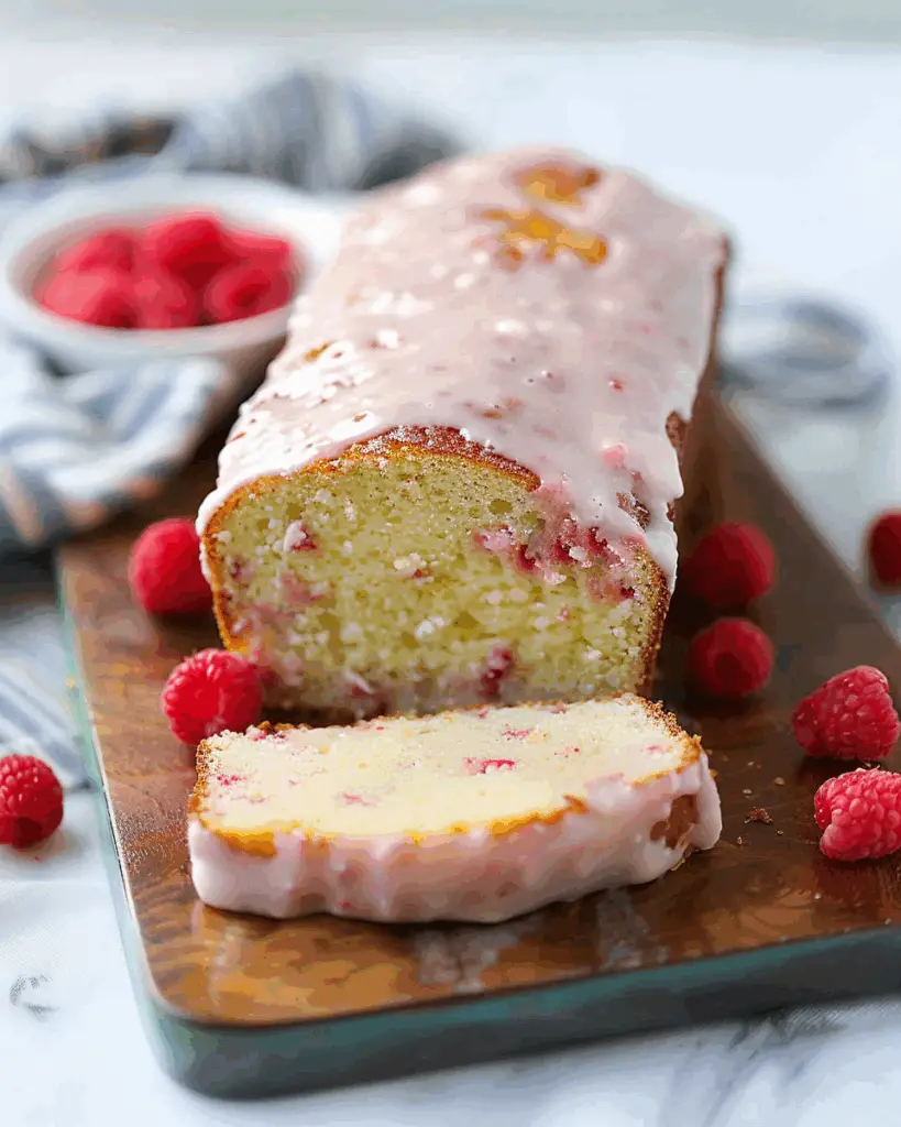 Raspberry Glazed Key Lime Cake