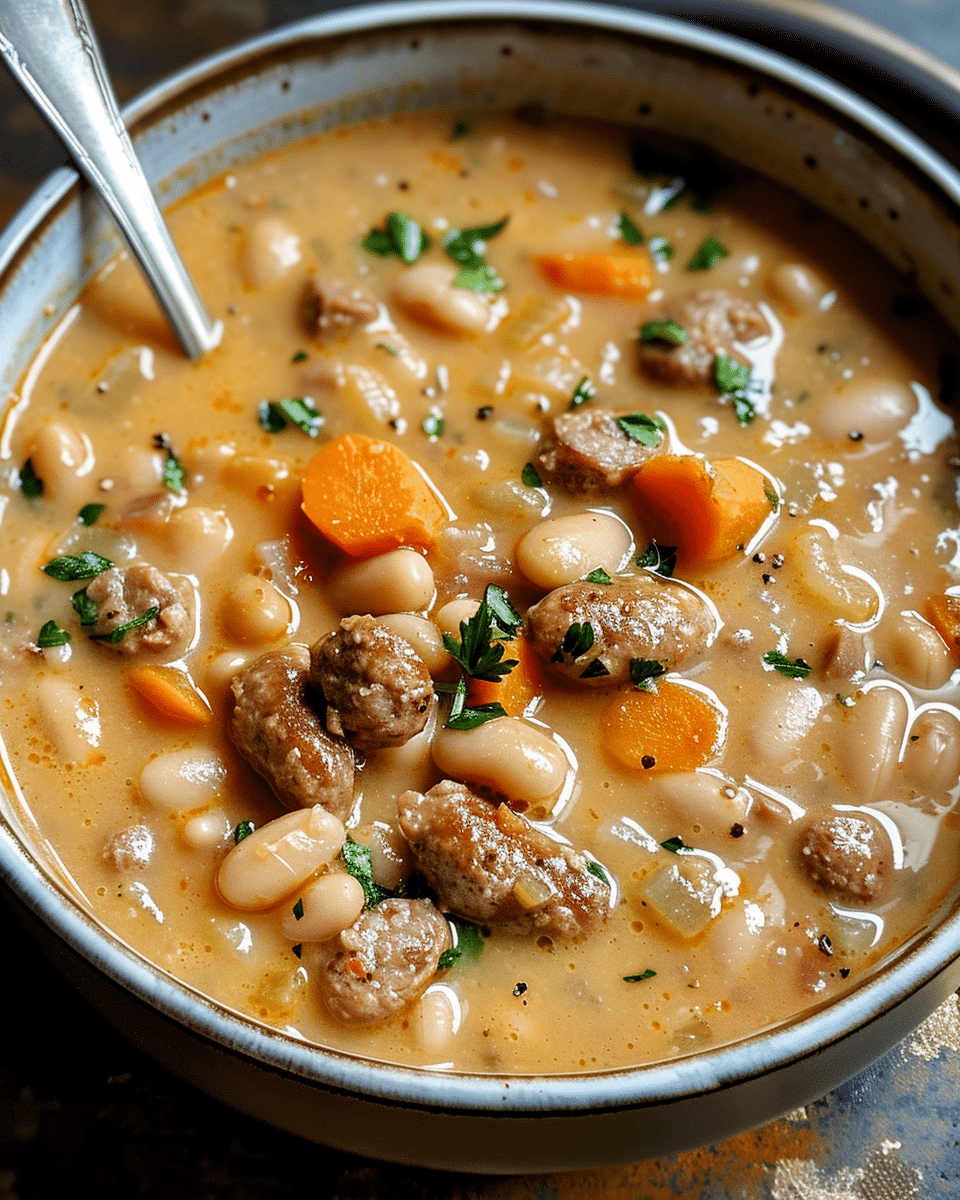 Creamy Bean Soup With Sausage