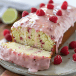 Raspberry Glazed Key Lime Cake