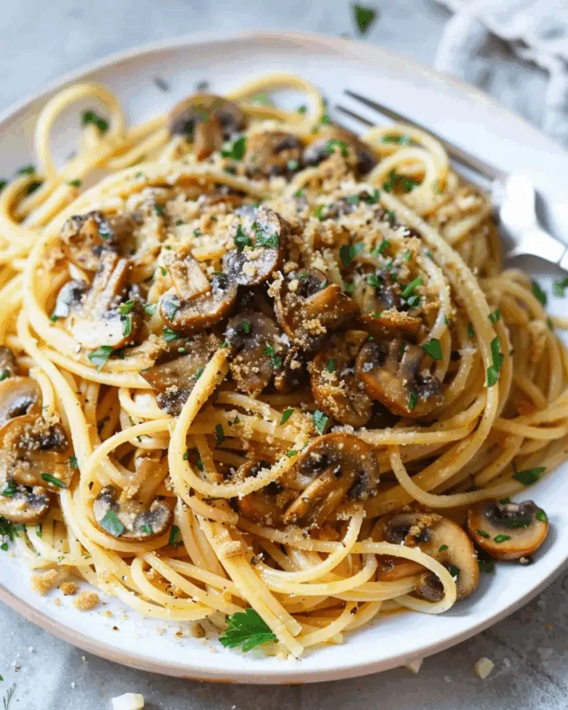 Brown Butter Mushroom Pasta