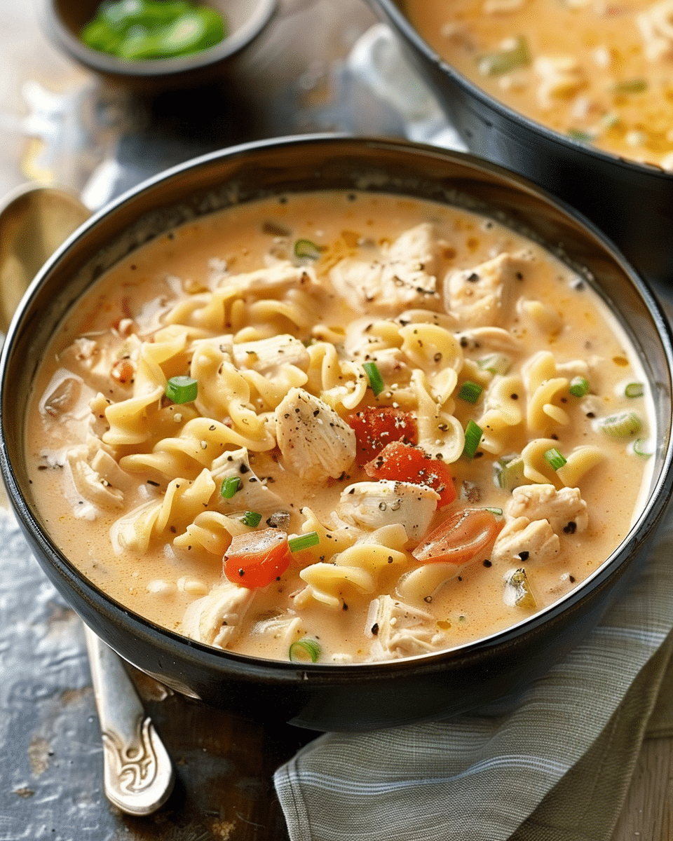 Creamy Cajun Chicken Pasta Soup