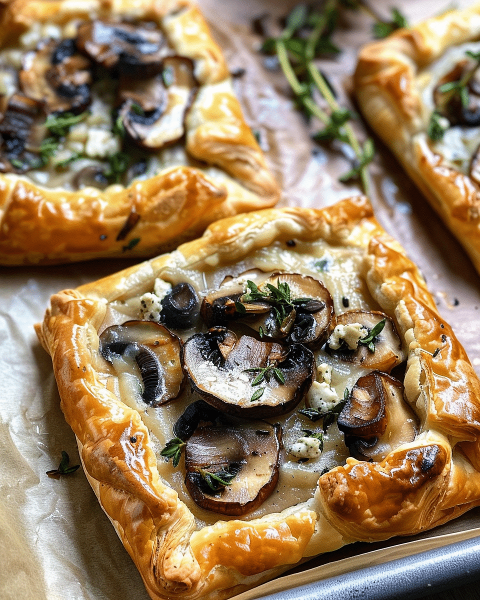 Mushroom, Shallot and Herbed Goat Cheese Tarts