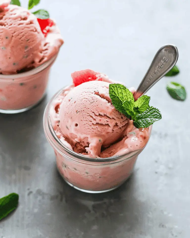 Watermelon Mint Ice Cream