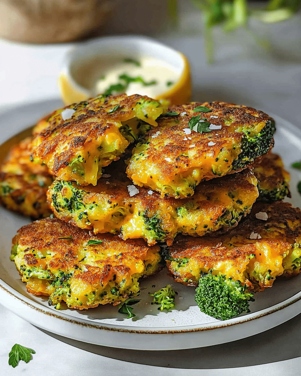 Cheesy Broccoli Fritters