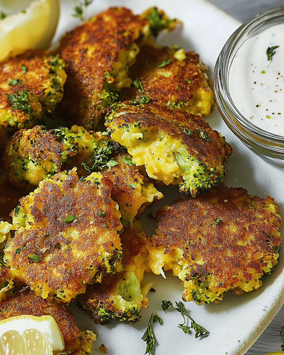 Cheesy Broccoli Fritters