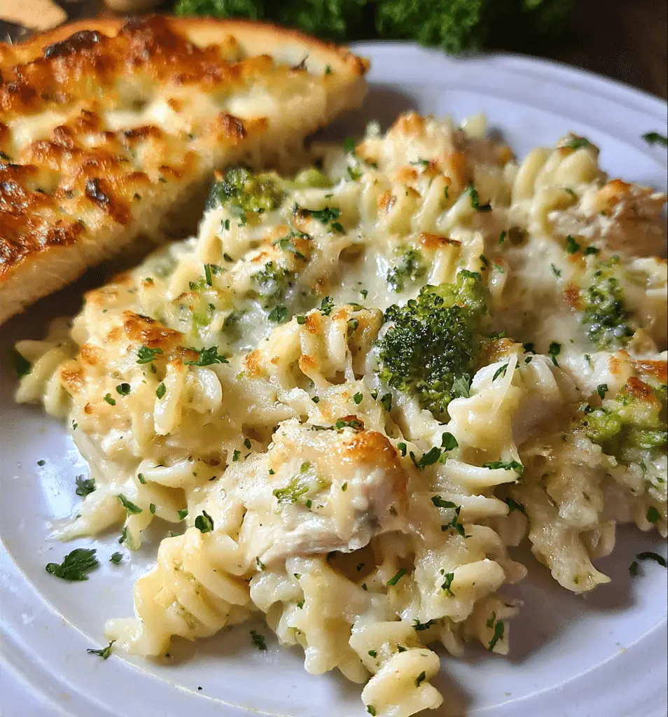 Chicken and Broccoli Alfredo Bake