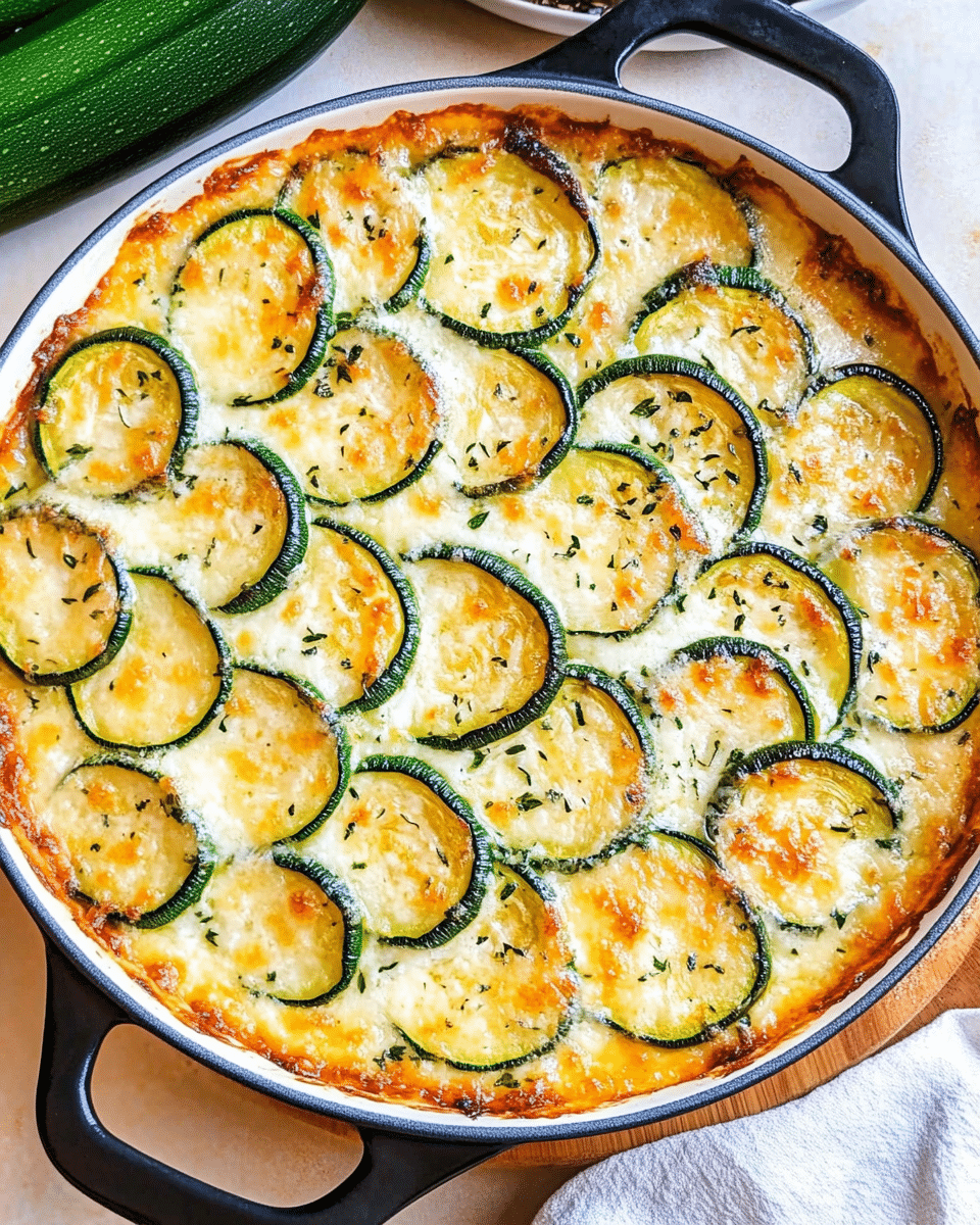 Creamy Fresh Garden Zucchini Gratin