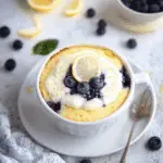 Keto Lemon Mug Cake with Lemon Glaze