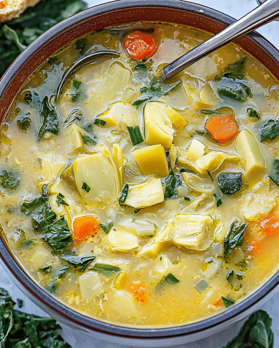 Lemony Tuscan Artichoke Soup