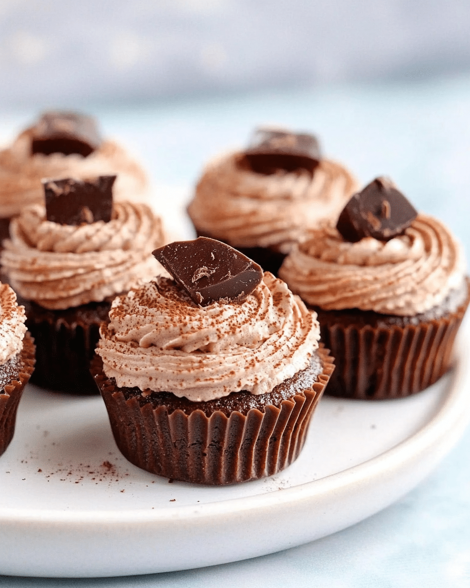 No-Bake Mini Chocolate Cheesecakes