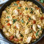One Pot Tuscan Chicken Orzo