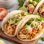 Slow Cooker Queso Chicken Tacos