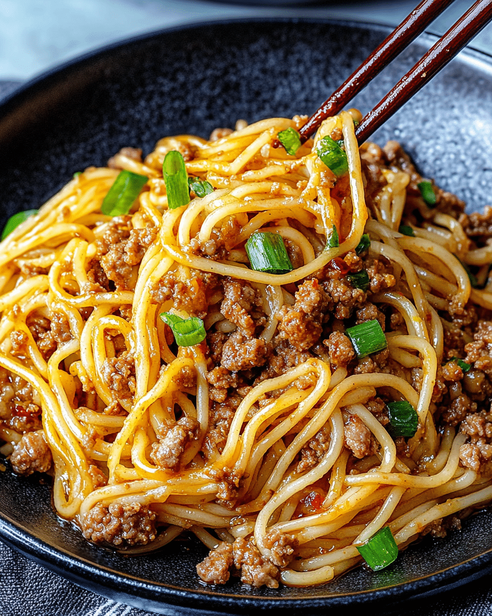 Asian Ground Beef Noodles
