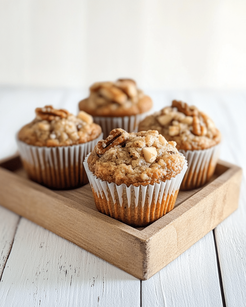 Banana Apple Butterscotch Pecan Muffins