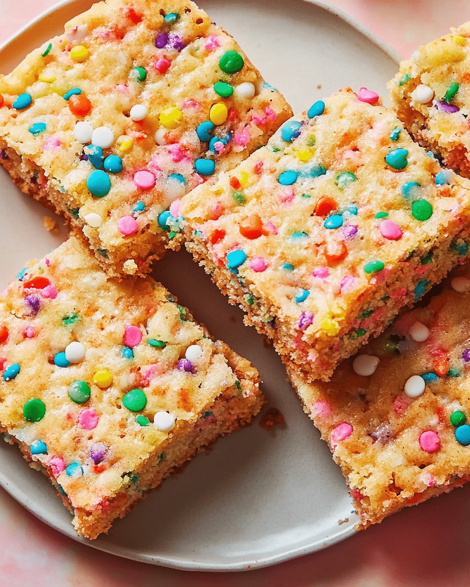 Birthday Cake Blondies