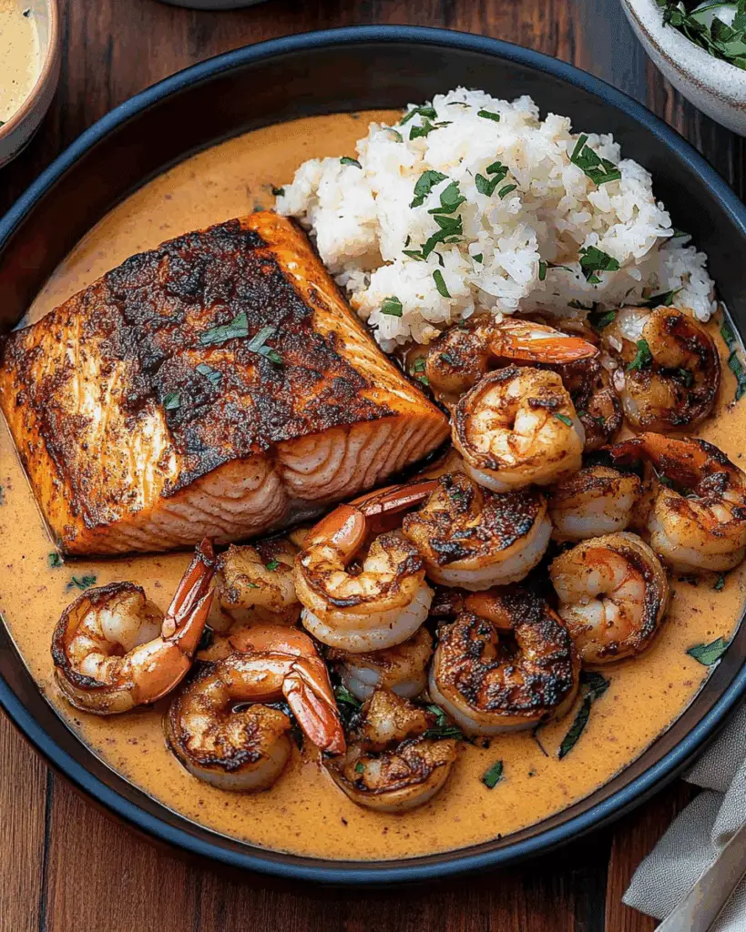 Cajun Salmon and Shrimp