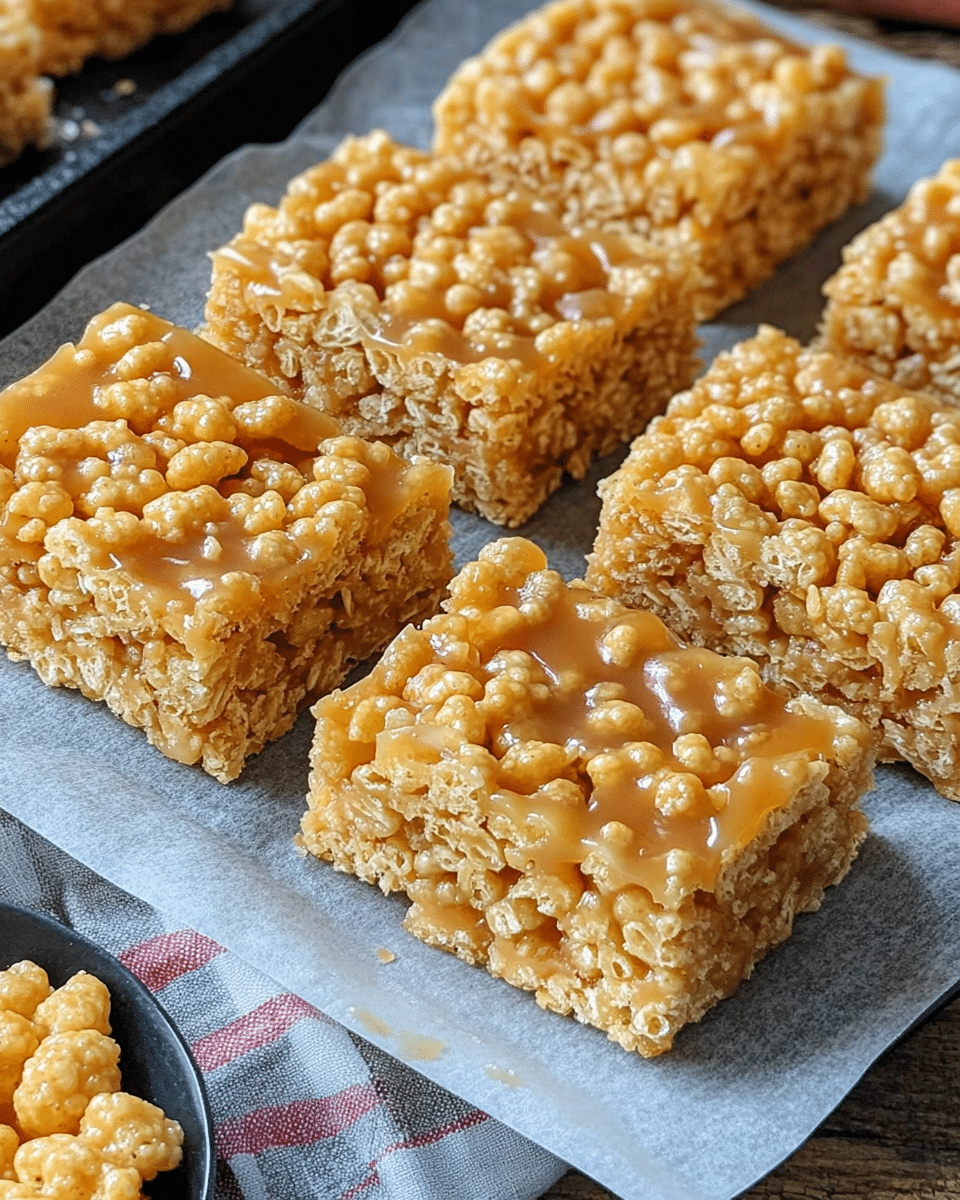 Caramel Rice Crispy Treats