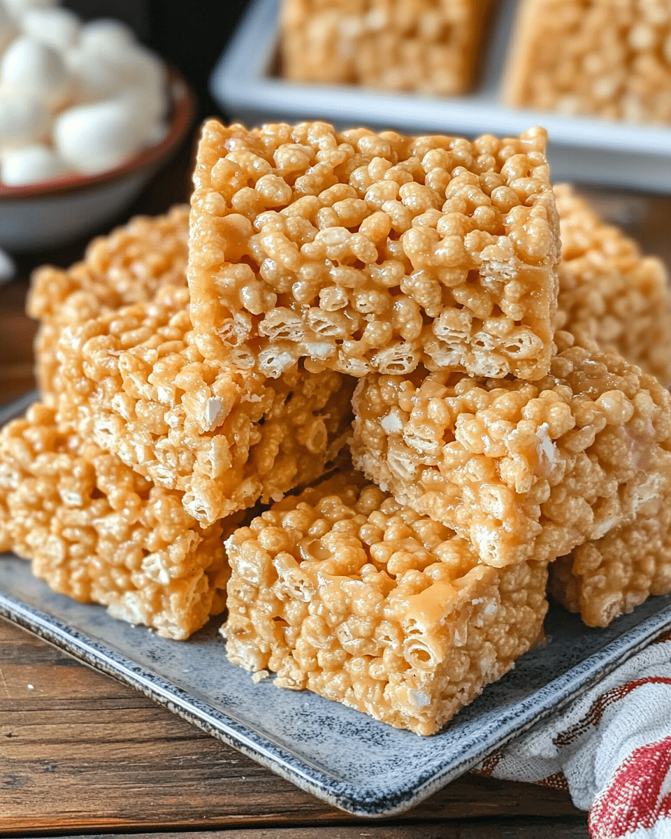 Caramel Rice Crispy Treats
