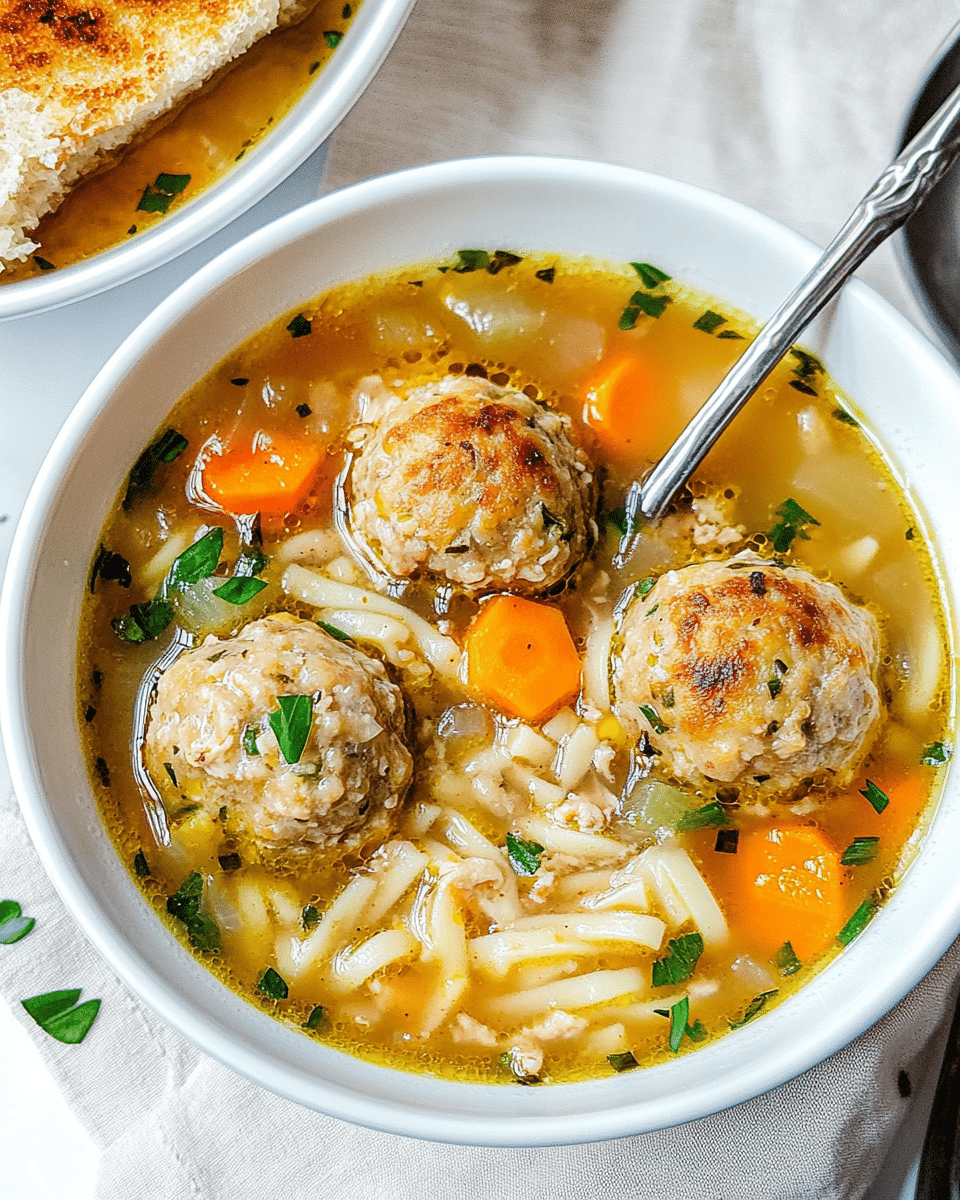 Chicken Meatball Noodle Soup