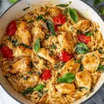 Chicken and Orzo Skillet