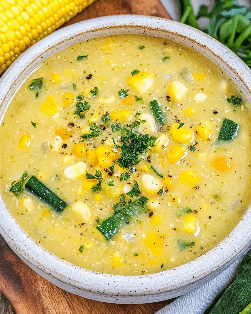Comforting Corn and Zucchini Chowder