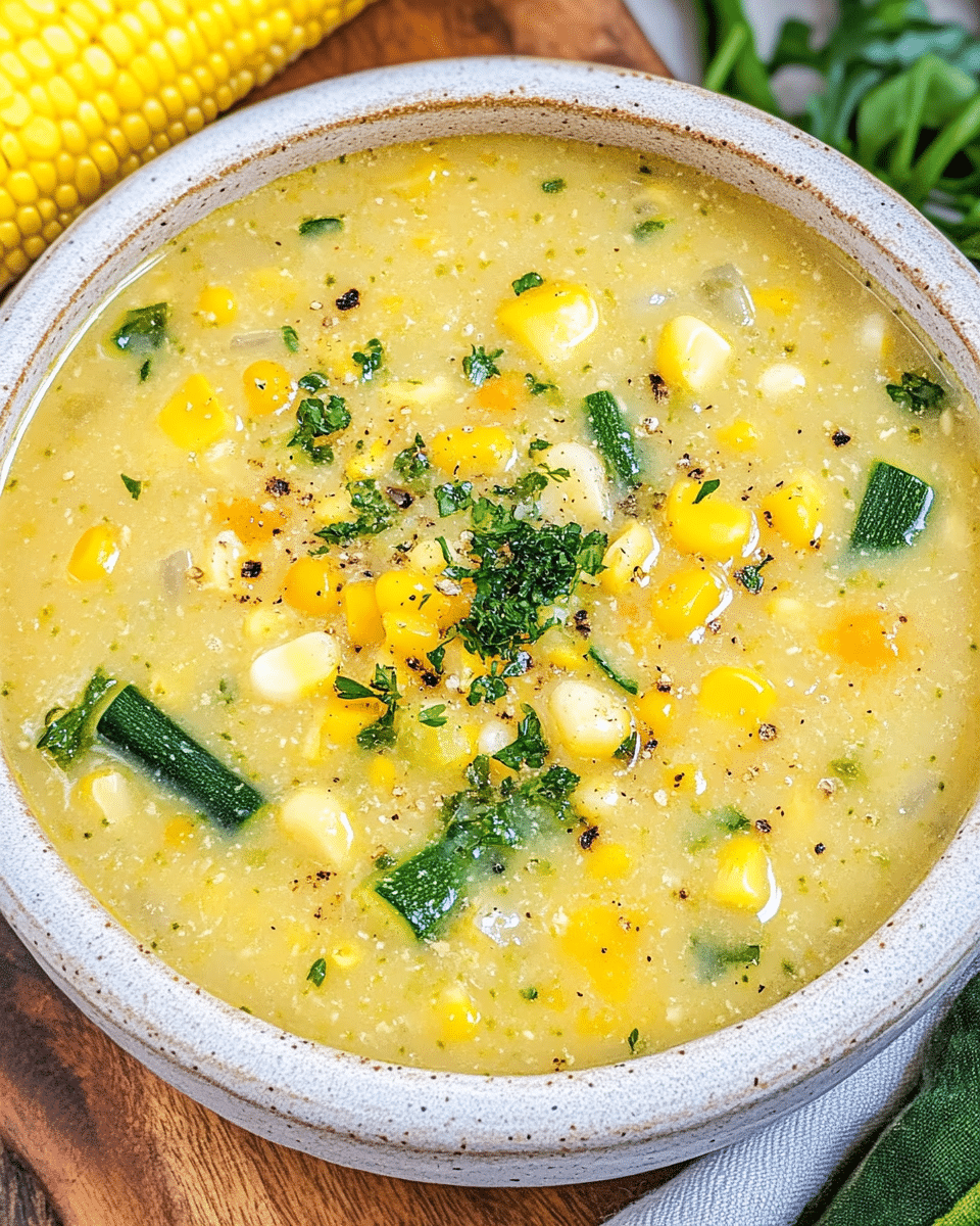 Comforting Corn and Zucchini Chowder