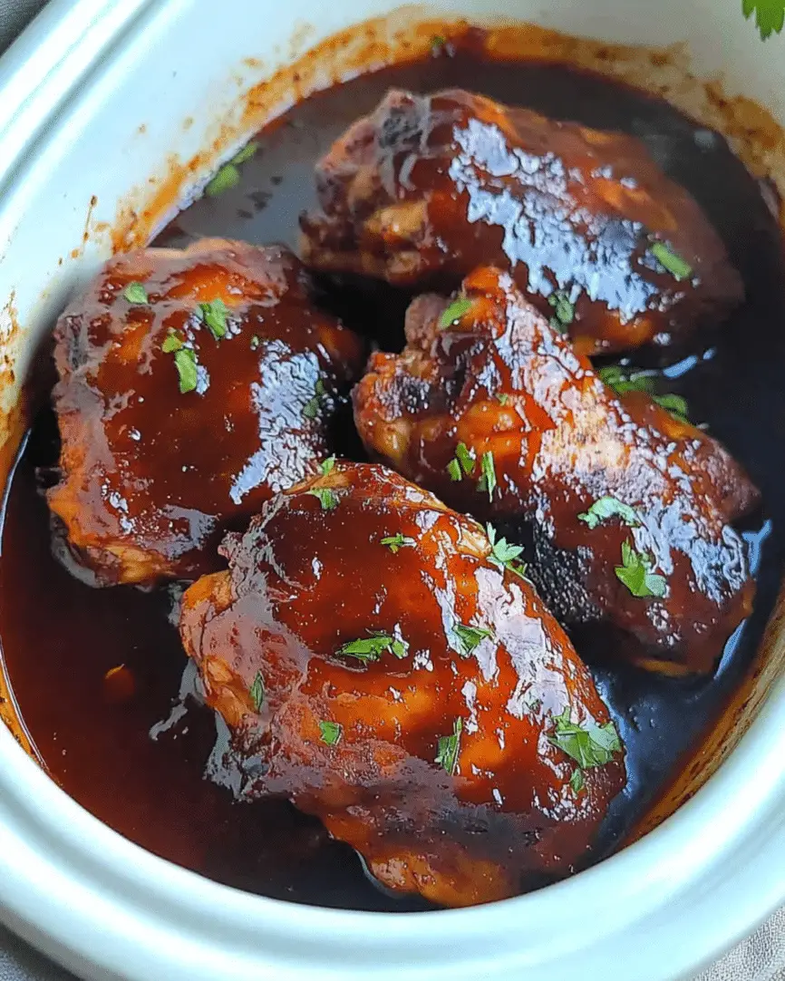Crockpot BBQ Chicken Thighs