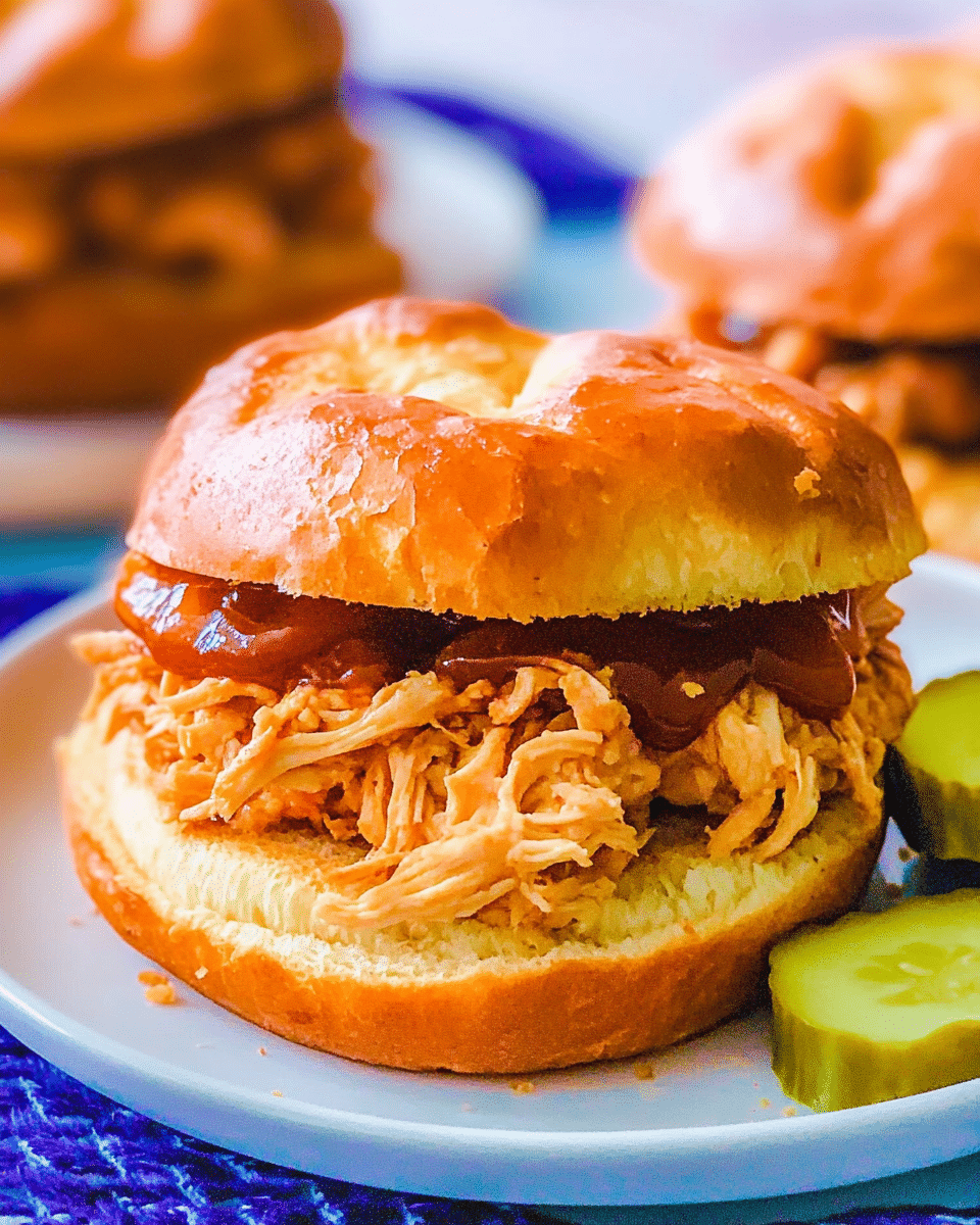 Crockpot Hot Honey Chicken Sandwich