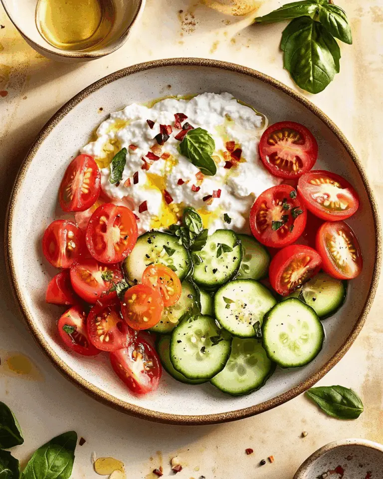 Cucumber and Tomatoes with Cottage Cheese