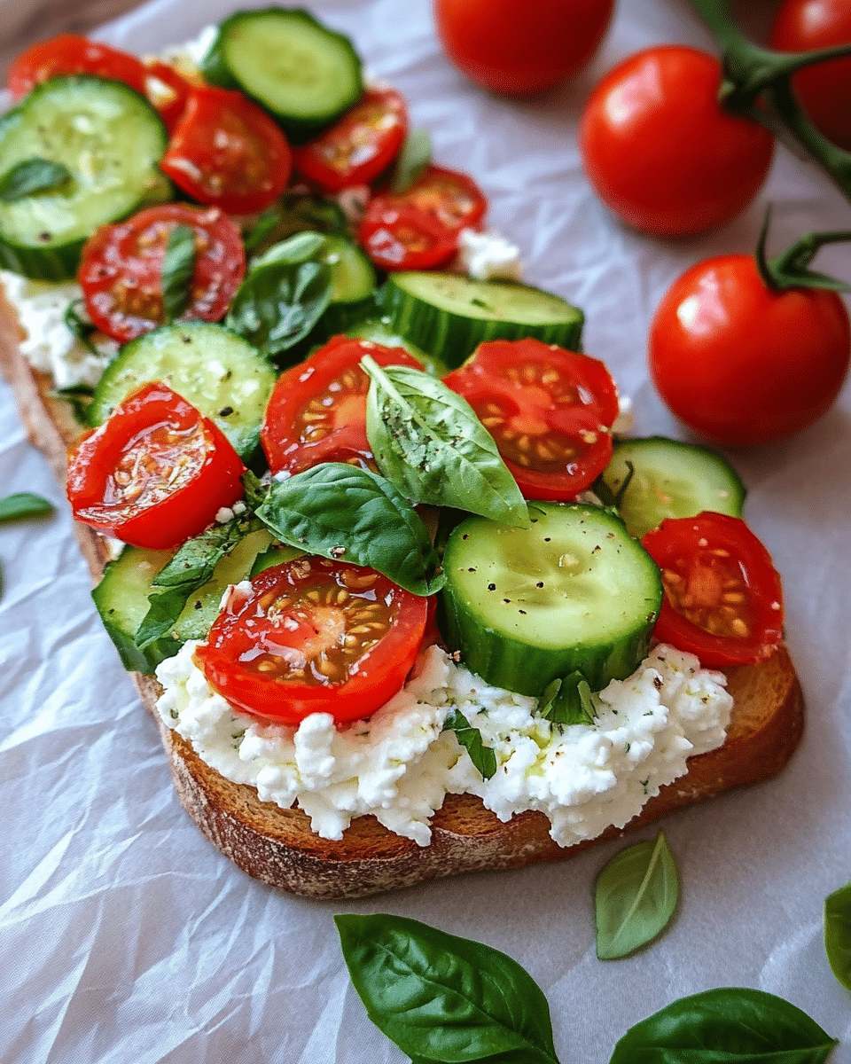 Cucumber and Tomatoes with Cottage Cheese