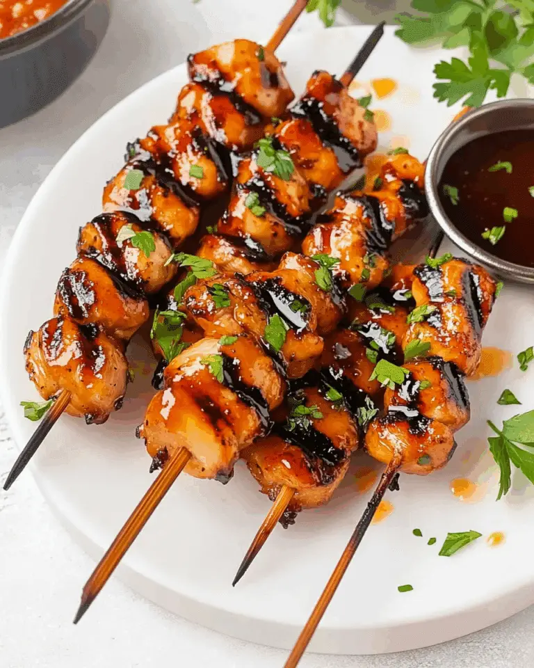 Hot Honey Grilled Chicken Skewers
